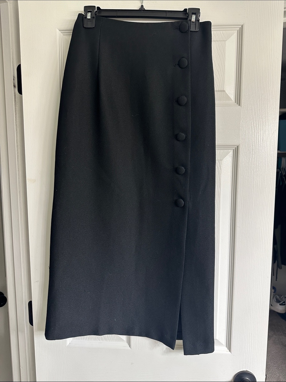 Rue21 Black Maxi Skirt with Side Button Detail